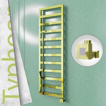 Radiva TYPHOON Elektrikli Paslanmaz Çelik Havlupan 500x1160 Altın (KTX1 Termostat) 300W Radiva TYPHOON Elektrikli Paslanmaz Çelik Havlupan 500x1160 Altın (KTX1 Termostat) 300W