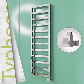 Radiva TYPHOON Elektrikli Paslanmaz Çelik Havlupan 500x1160 Ayna Polisaj (KTX1 Termostat) 300W
