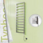 Radiva TYPHOON Elektrikli Paslanmaz Çelik Havlupan 500x1160 Satin Polisaj (KTX1 Termostat) 300W Spiral Kablolu