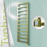 Radiva TYPHOON Elektrikli Paslanmaz Çelik Havlupan 500x1160 Satine Altın (KTX4 Termostat) 300W