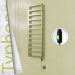 Radiva TYPHOON Elektrikli Paslanmaz Çelik Havlupan 500x1160 Satine Altın (On/Off Düğmeli) 300W