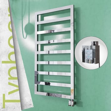 Radiva TYPHOON Elektrikli Paslanmaz Çelik Havlupan 500x1580 Ayna Polisaj (KTX4 Termostat) 600W