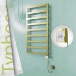 Radiva TYPHOON Elektrikli Paslanmaz Çelik Havlupan 500x1580 Satine Altın (KTX3 Termostat) 600W Spiral Kablolu