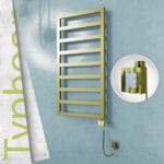 Radiva TYPHOON Elektrikli Paslanmaz Çelik Havlupan 500x1580 Satine Altın (KTX4 Termostat) 600W Spiral Kablolu