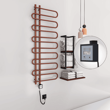 Radiva ZANTE Elektirikli Havlupan 600x1400 Bakır Eskitme (KTX3 Termostat) 300W Spiral Kablolu