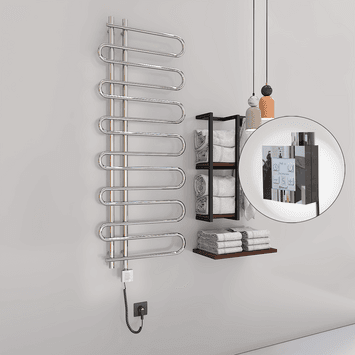 Radiva ZANTE Elektirikli Havlupan 600x1400 Krom (KTX4 Termostat) 300W Spiral Kablolu