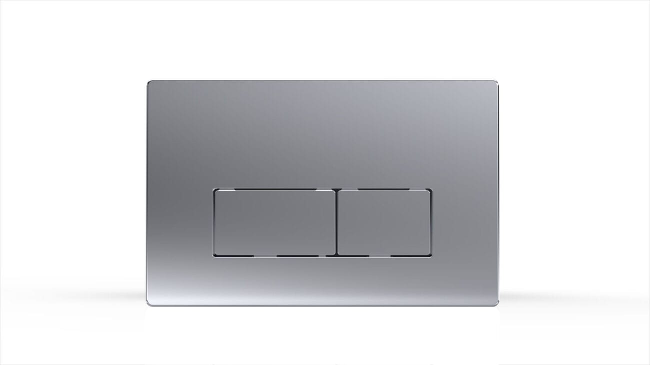 Serel Dikdörtgen Mat Krom Panel-Metal Kaplama