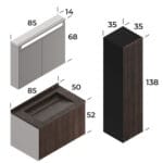 Smart Arte 85 cm Banyo Dolabı