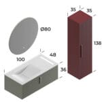 Smart Bari 100 cm Banyo Dolabı