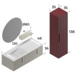 Smart Bari 120 cm Banyo Dolabı