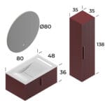 Smart Bari 80 cm Banyo Dolabı