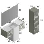 Smart Capri 130 cm Banyo Dolabı