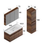 Smart Defne 100 cm Banyo Dolabı