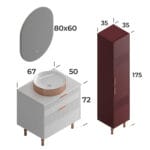 Smart Fiore 65 cm Banyo Dolabı