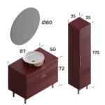 Smart Fiore 85 cm Banyo Dolabı