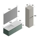 Smart Lizbon 120 cm Banyo Dolabı