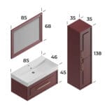 Smart Napoli 85 cm Banyo Dolabı