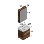 Smart Neon 45 cm Banyo Dolabı