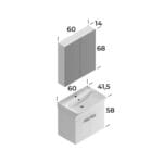 Smart Neon 60 cm Banyo Dolabı