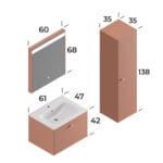 Smart Nova 60 cm Banyo Dolabı