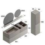 Smart Roma 140 cm Banyo Dolabı