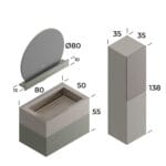 Smart Roma 80 cm Banyo Dolabı