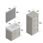 Smart Stella 70 cm Banyo Dolabı