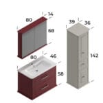 Smart Terra 80 cm Banyo Dolabı