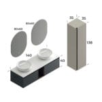 Smart Toledo 140 cm Banyo Dolabı