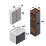 Smart Trend 60 cm Banyo Dolabı