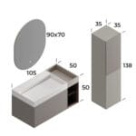 Smart Verona 105 cm Banyo Dolabı