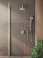 Vitra AquaControl Round Ankastre Termostatik Banyo Bataryası (sıva üstü grubu) Fırçalı Nikel