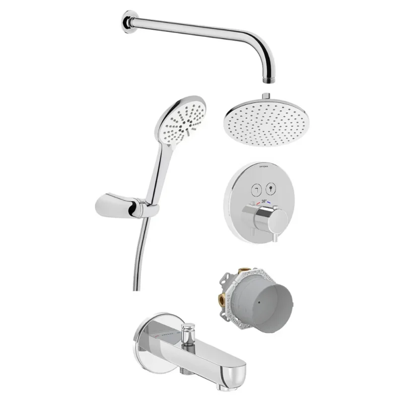 Vitra AquaControl Round Ankastre Termostatik Duş Seti (Bliss 2F, Bliss 3F)