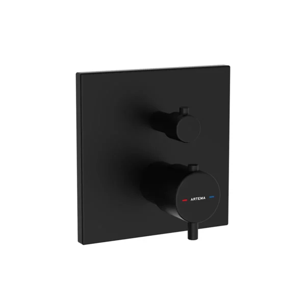 Vitra Aquaheat Ankastre Termostatik Duş Bataryası Mat Siyah (V-Box, Sıva Üstü Grubu)