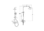 Vitra Aquaheat Joy Square 200 Banyo Bataryalı Duş Sistemi Mat Siyah
