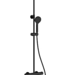 Vitra AquaHeat Joy Square 200 Duş Bataryalı Duş Sistemi Mat Siyah