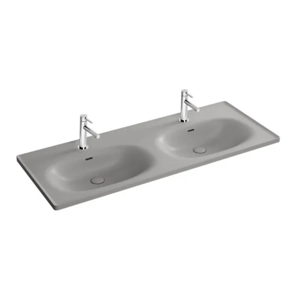 Vitra Equal 130 cm Mat Taş Gri Etajerli Lavabo