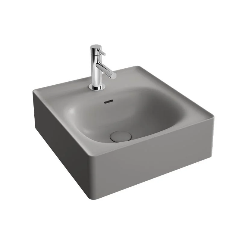 Vitra Equal 43 cm Mat Taş Gri Standart Lavabo
