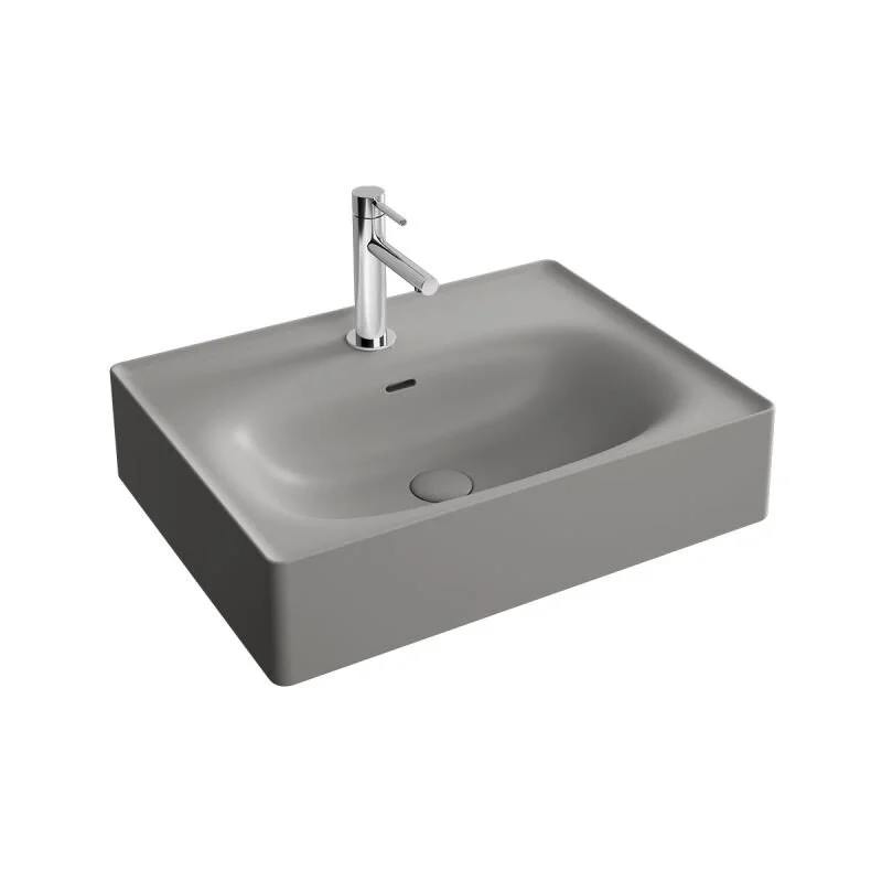Vitra Equal 60 cm Mat Taş Gri Çanak Lavabo