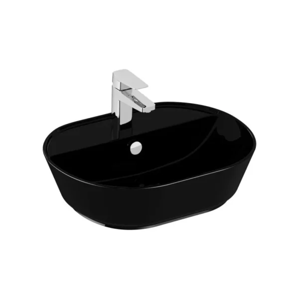 Vitra Geo 55 cm Siyah Çanak Lavabo