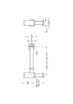 Vitra Lavabo Sifonu (T tipi) Parlak Siyah