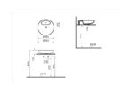Vitra Memoria 50 cm Mat Bej Çanak Lavabo