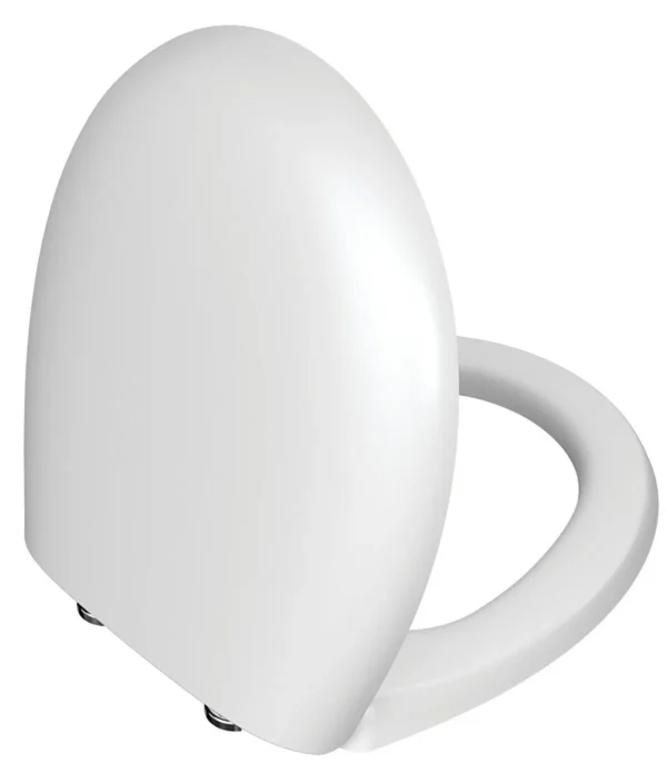 Vitra Memoria Klozet Kapağı Duroplast, Üstten Sıkmalı Yavaş Kapanır, Kolay Sök-Tak, Metal Menteşeli, Mat Beyaz