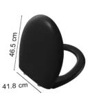 Vitra Memoria Klozet Kapağı Duroplast, Üstten Sıkmalı Yavaş Kapanır, Kolay Sök-Tak, Metal Menteşeli, Mat Siyah