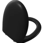 Vitra Memoria Klozet Kapağı Duroplast, Üstten Sıkmalı Yavaş Kapanır, Kolay Sök-Tak, Metal Menteşeli, Mat Siyah