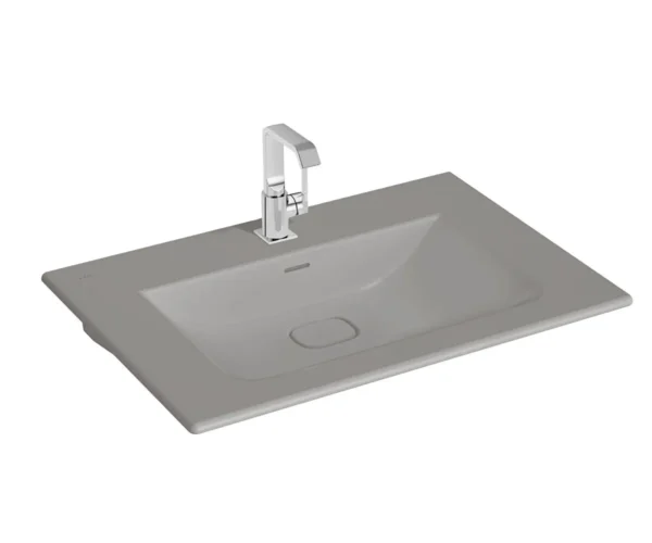Vitra Metropole Etajerli Lavabo 80x53 cm Mat Taş Gri