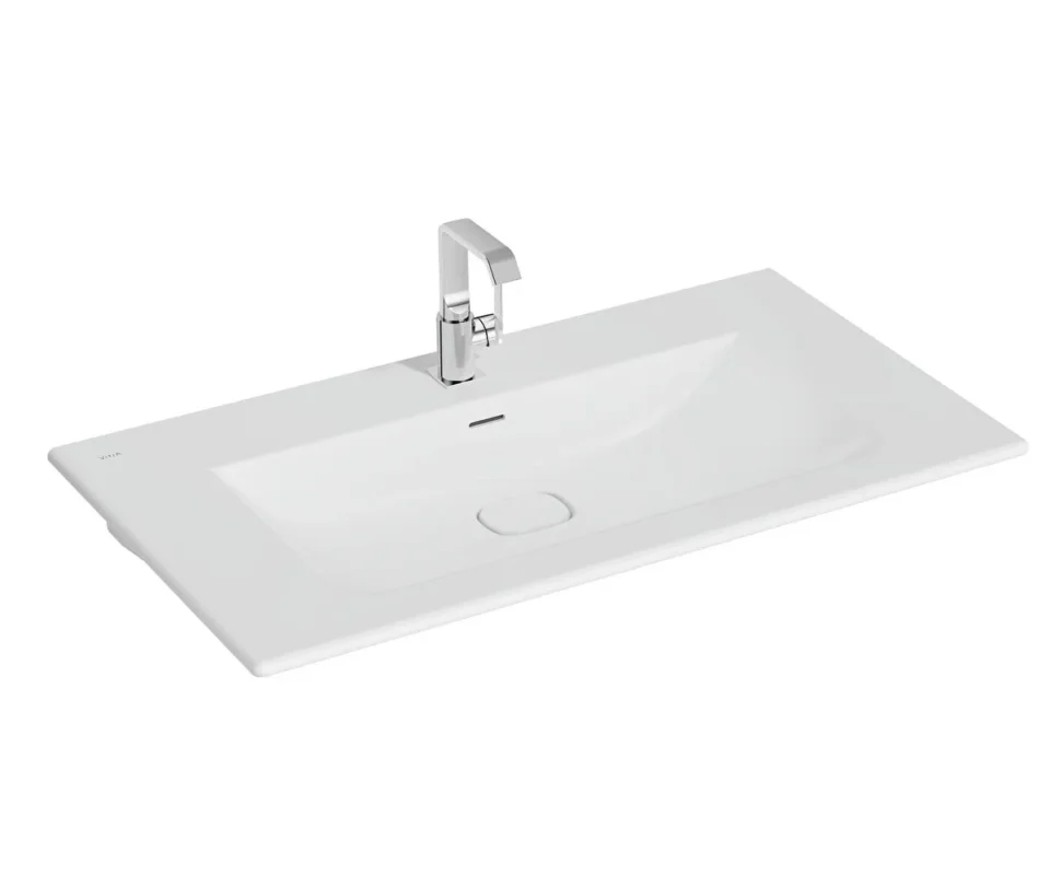 Vitra Metropole Etajerli Lavabo Dikdörtgen 100x53 cm Mat Beyaz