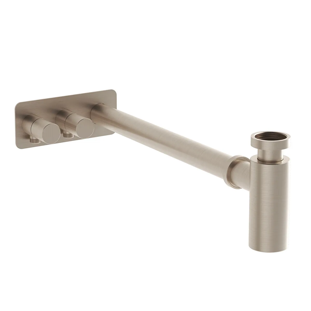 Vitra Origin Lavabo Sifon Seti Asimetrik, Rozetli, Fırçalı Nikel Vitra Origin Lavabo Sifon Seti Asimetrik, Rozetli, Fırçalı Nikel