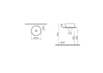 Vitra Outline 40 cm Mat Bej Çanak Lavabo