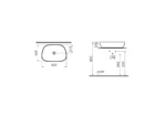Vitra Outline 63 cm Mat Bej Çanak Lavabo